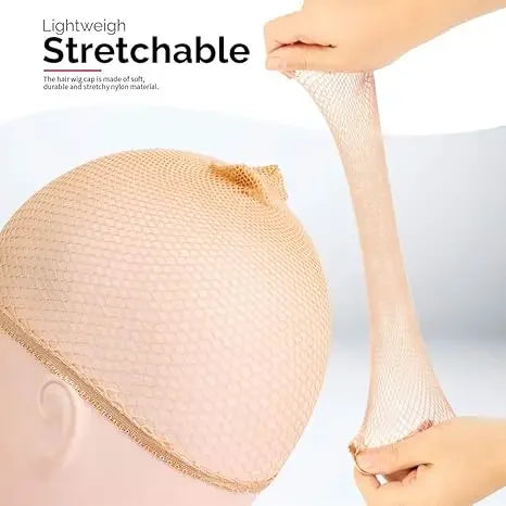 Wig Caps for Women, Hair Net for Wig, Mesh Wig Cap for Long Hair, Natural Nude, Black