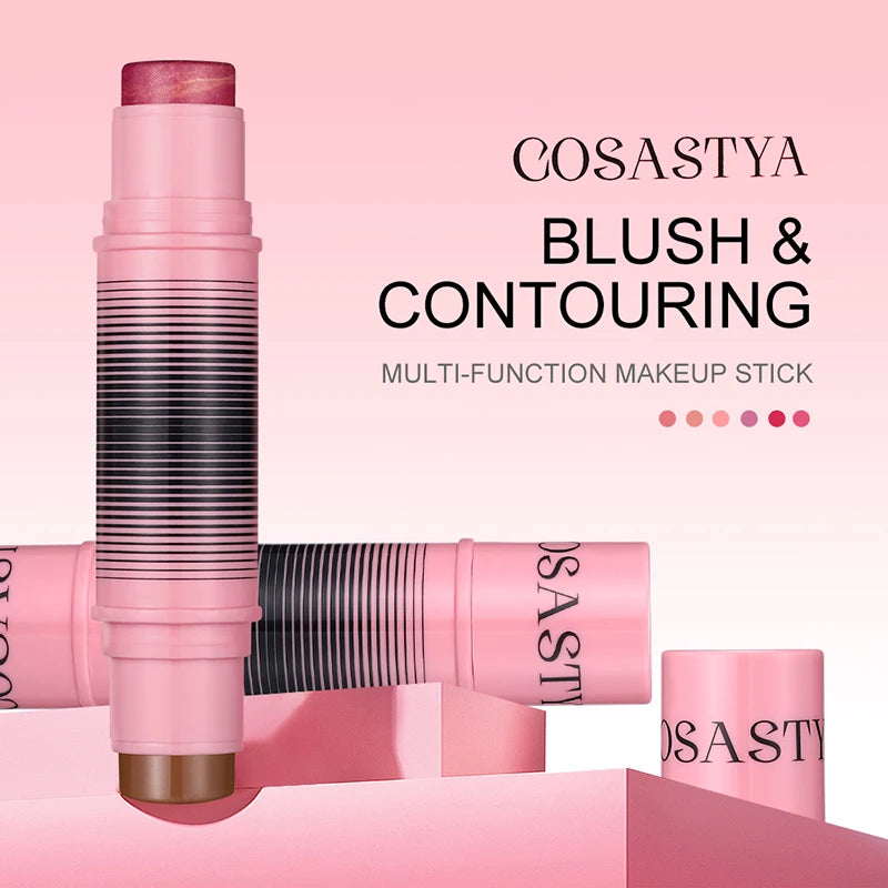 Blush and contour multi-purpose stick. Simplify your daily makeup routine. Each duo of powder blushes will enhance your look