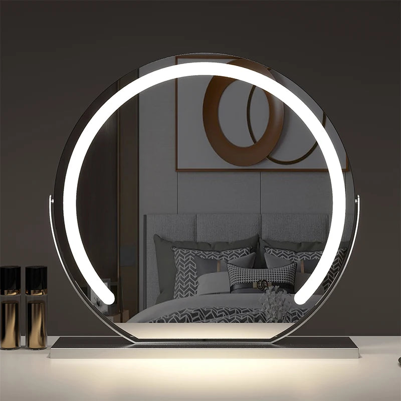 Vanity Makeup Mirror with Lights Detachable 15x Magnification 3 Color Lighting Modes Touch Screen Control 360°Rotation