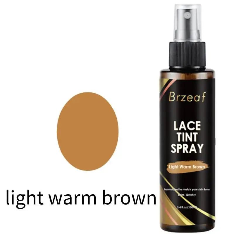 Lace Tint Spray Fast-Drying Lace Melting Hair Spray Wig Melting Spray Tinted Foams Long Lasting Lace Frontal Spray Complexion