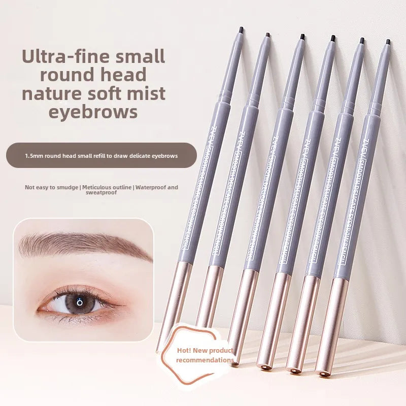 Double-headed eyebrow pencil, long-lasting and non-smudged fine-headed eyebrow pencil for students with exquisite eye makeup