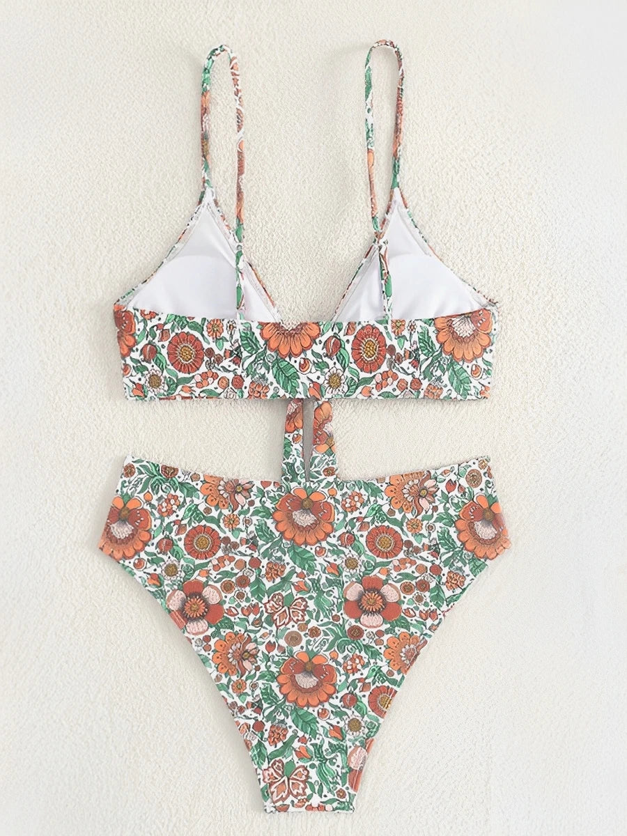Strappy Bikinis 2026 Women Sexy Floral Swimwear Female High Waist Swimsuit Bathers Swimming Bathing Swim Suit Summer Beachwear