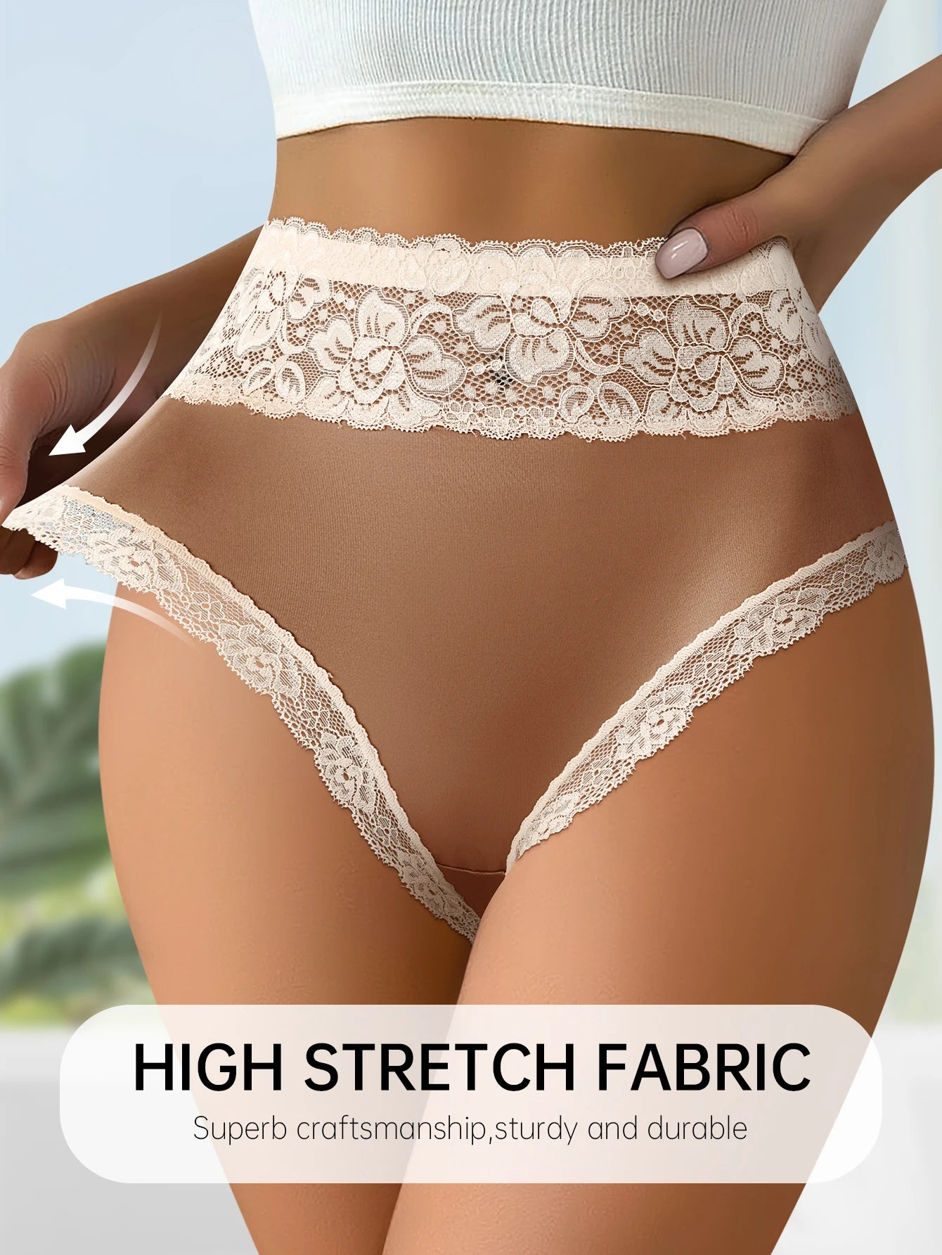 Elegant Lace Women’s Underwear - Mid-Waist Design, Soft & Breathable, Comfortable & Feminine Fit, Perfect for Date Nights