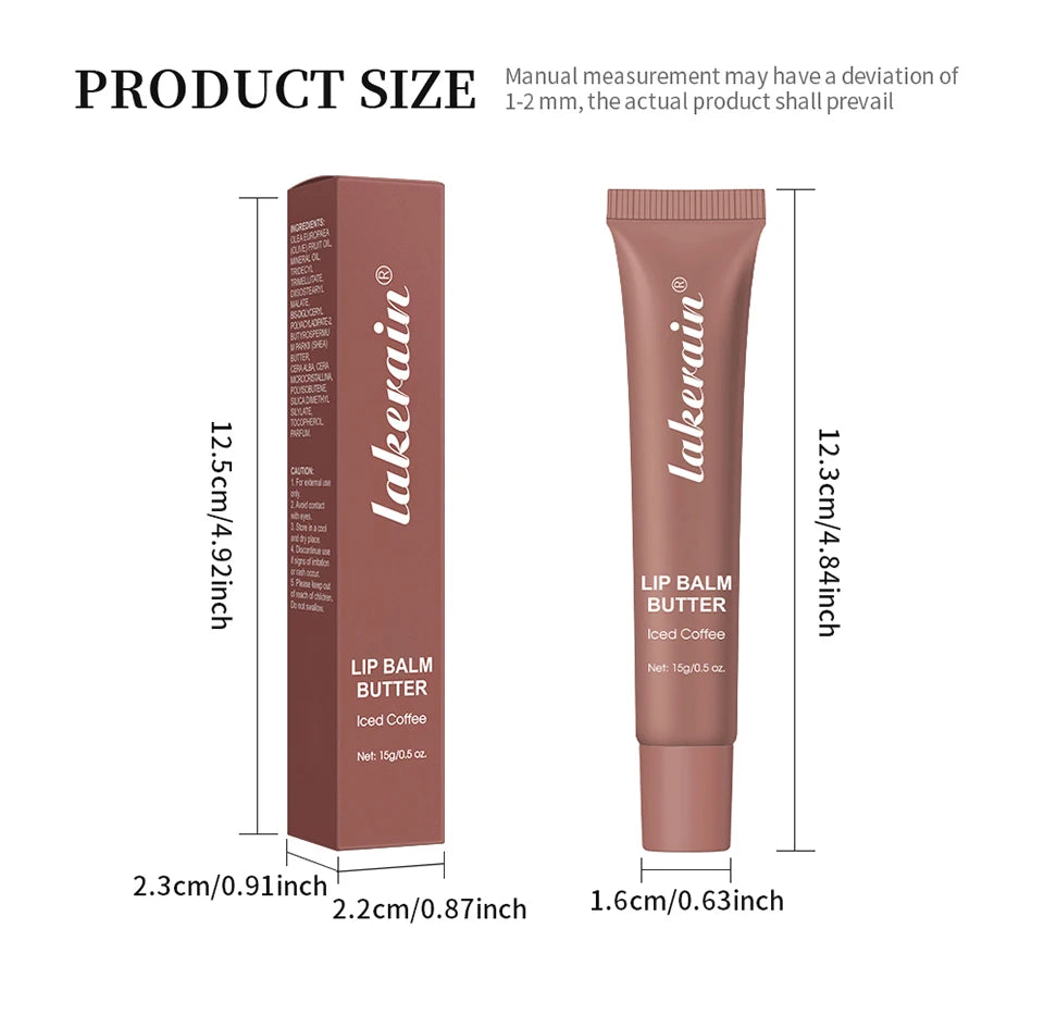 Butter Lip Balm Long Lasting Nourishes Moisturizes Soothes Lips Jelly Lip Gloss Oil Beautifying Smoothing Lip Care Balm Makeup