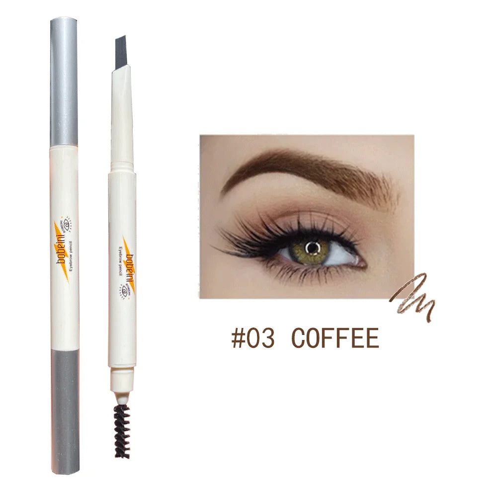 Double-ended fine-tip eyebrow pencil, waterproof, sweat-proof, smudge-proof, non-fading, natural color eyebrow pencil