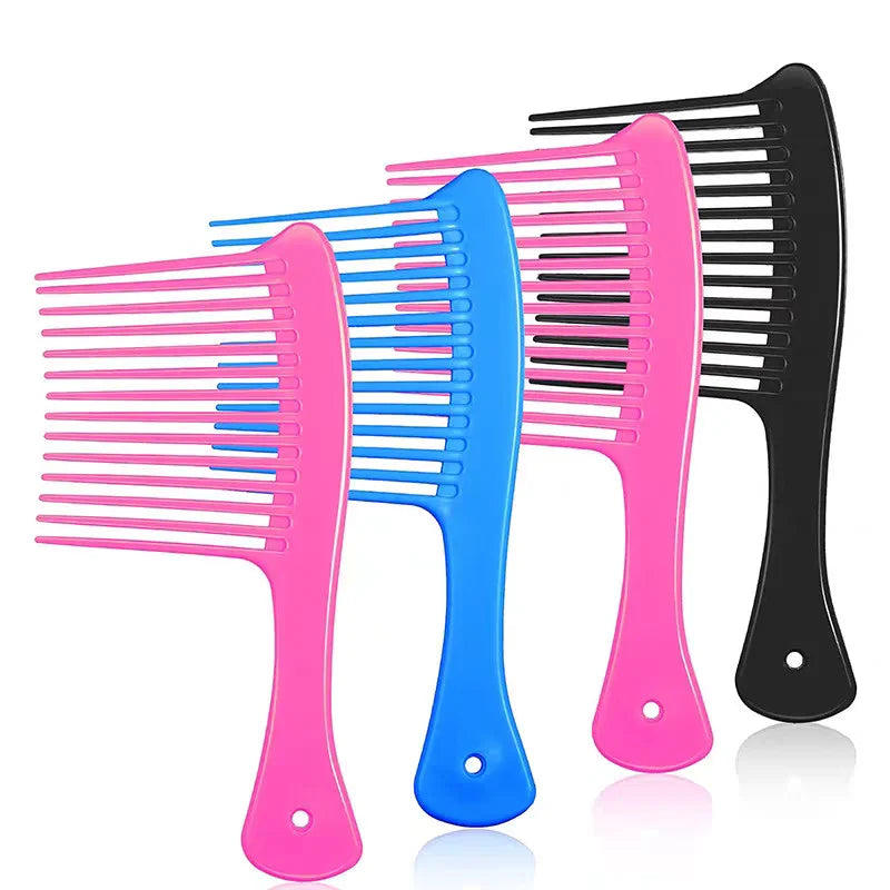 Wide Tooth Smooth Hairdressing Comb Big Size Wet Long Curly Hairbrush Salon Detangling Hair Styling Tools Coarse Wide Spikes