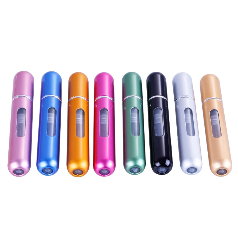 5PCS 5ml Portable Mini Refillable Perfume Bottle Spray Scent Pump Empty Cosmetic Container Atomizer Bottle for Travel