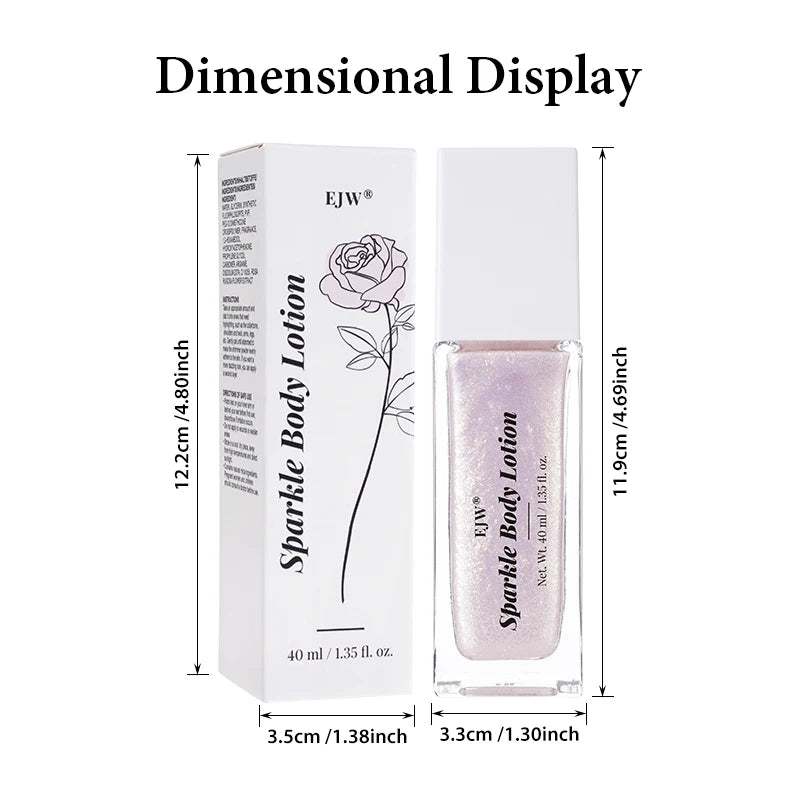 Shimmer Body Oil/Lotion,Glitter Fairy Highlight Powder Bride Wedding Highlight Powder To Create Sparkle Makeup,for Gift/Party.