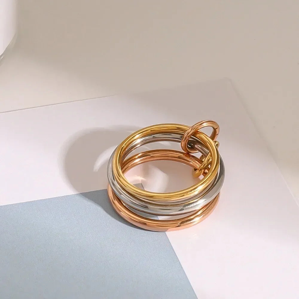Elegant Minimalist Stackable Rings for Women Stainless Steel Perfect for Daily Commute, and Special Occasions, Everyday Rings