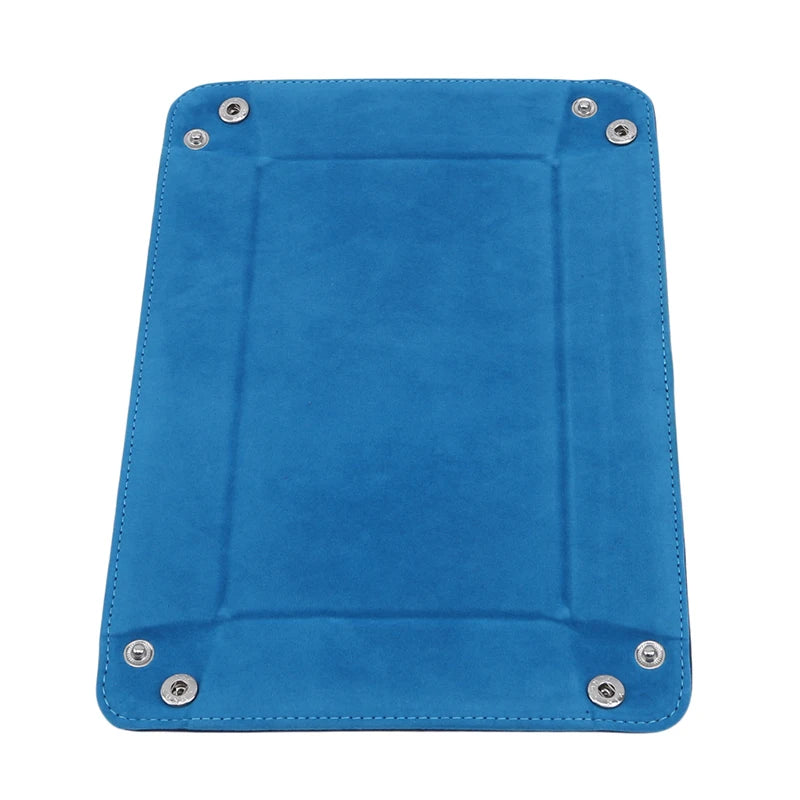 Earrings, Necklaces, Bracelets Jewelry Storage Tray Table Games Key Wallet Coin Trays Sundries Tray PU Leather Folding Dice Tray