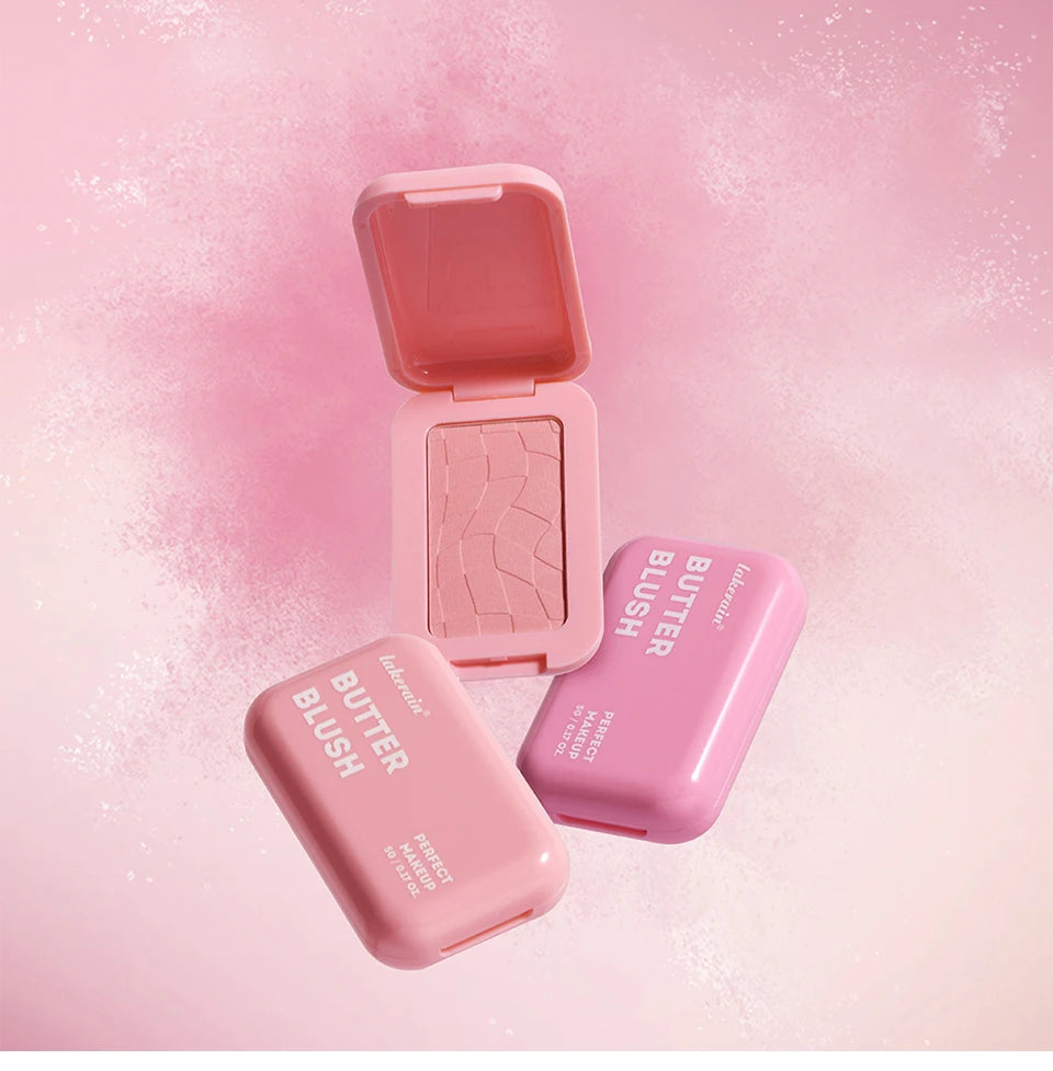 Makeup Powder Blush Waterproof And Sweat-proof High Pigment Long Lasting Pink Cream Blush Cosmetics Palette Powder Korean Makeup