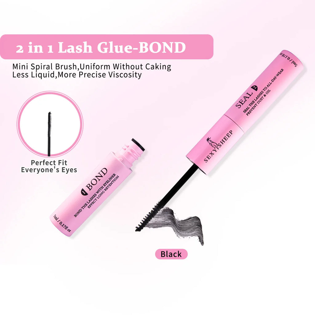 Lash Extension Kit DIY Lash Clusters Kit 8-16mm Individual Lashes Kit with Lash Bond and Seal Lash Tweezers for Self Use