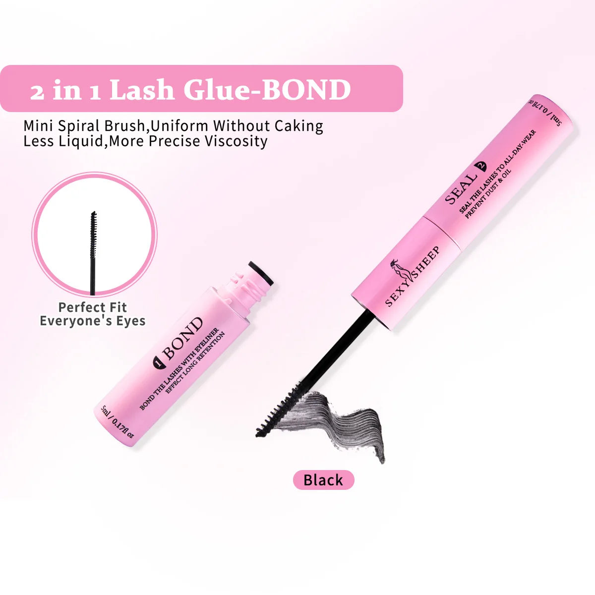 Lash Extension Kit DIY Lash Clusters Kit 8-16mm Individual Lashes Kit with Lash Bond and Seal Lash Tweezers for Self Use