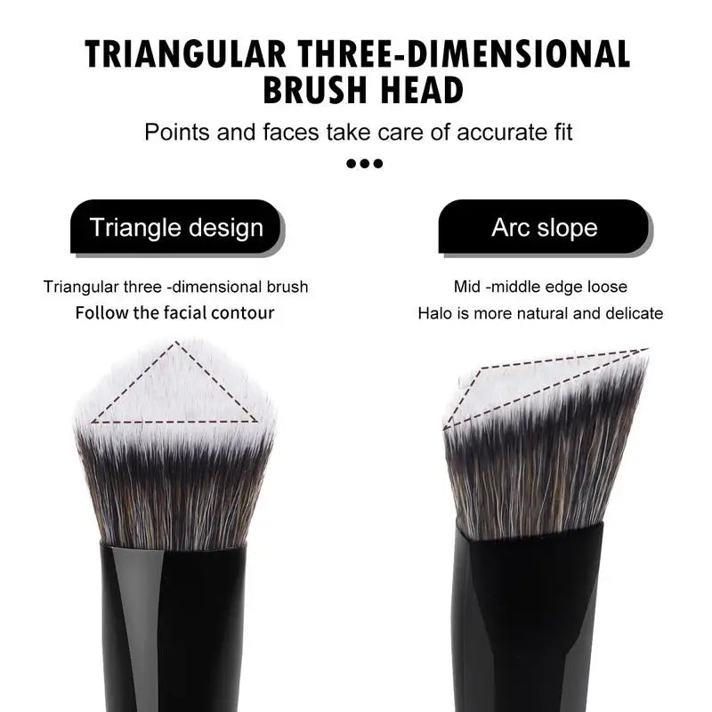 Makeup Brush Set 5pcs Makeup Brushes Double Sided Foundation Triangle Contour Blush Highlight Blending Eyebrow Brush Eyeshadow B