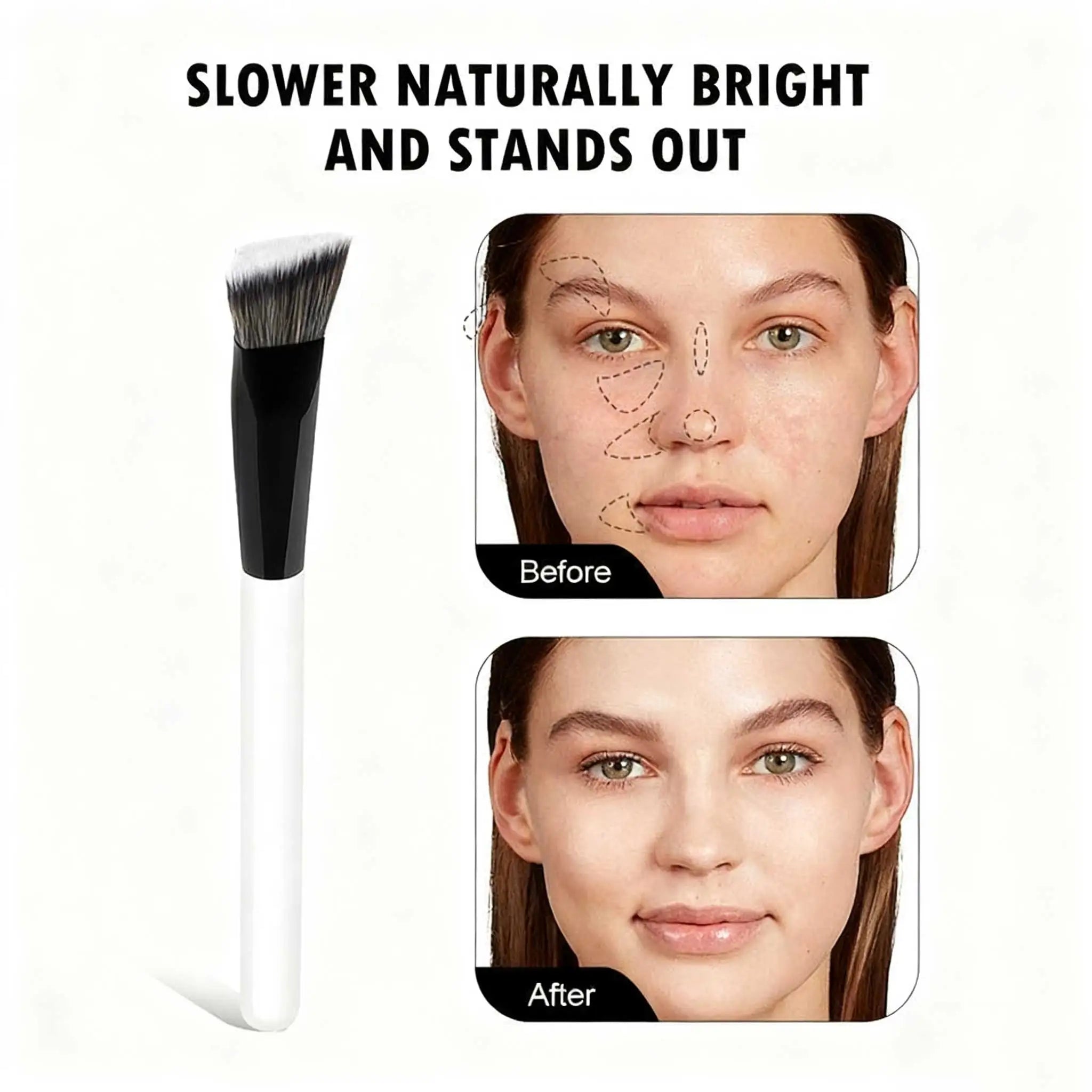 Makeup Brush Set 5pcs Makeup Brushes Double Sided Foundation Triangle Contour Blush Highlight Blending Eyebrow Brush Eyeshadow B