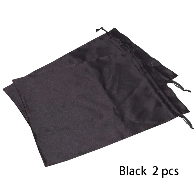 Satin Storage Bags 25*35cm wig storage Satin Wig Bags Black Pink Soft Silk Wig Bag For Hair Wig Packaging Tools