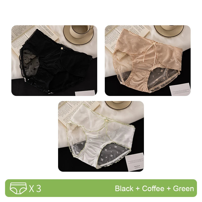 Seamless Panties for Underpants Women Underwear Fashion Sexy Panties Set Pack Transparent Linergie Women's Lingerie Micro Briefs