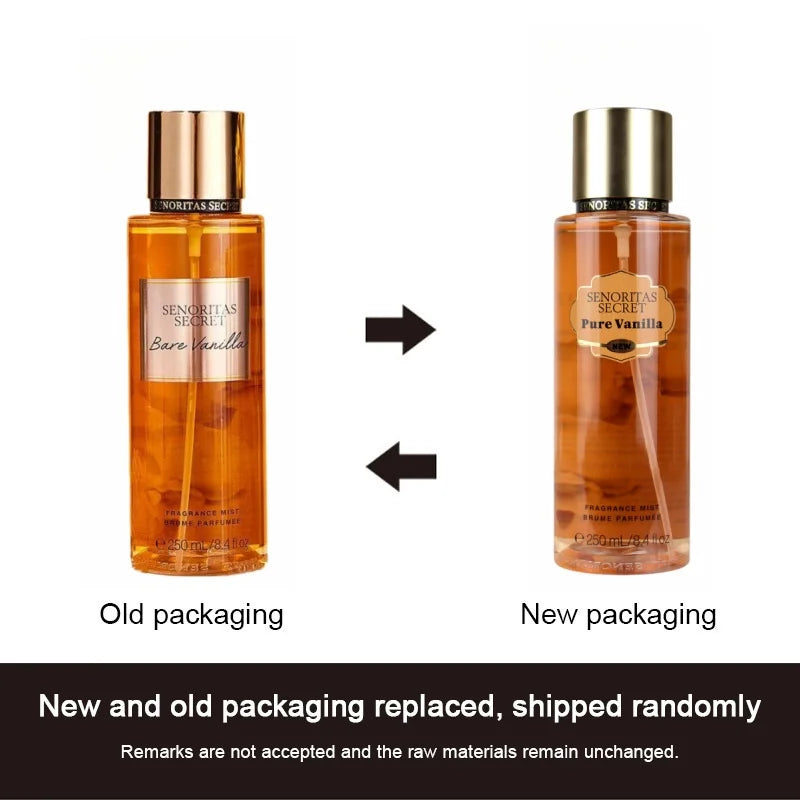 Original Perfume Vanilla Flower Fruit 250ml Fragrance Mist Scent Light Long Lasting Fragrance Women's Perfume Charming Gift