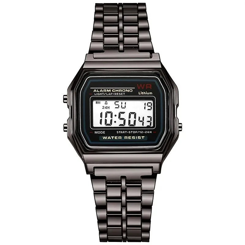 Retro Luxury Digital Display Gold Rose Watch for Men And Women Electronic Clock Elegant Timepiece