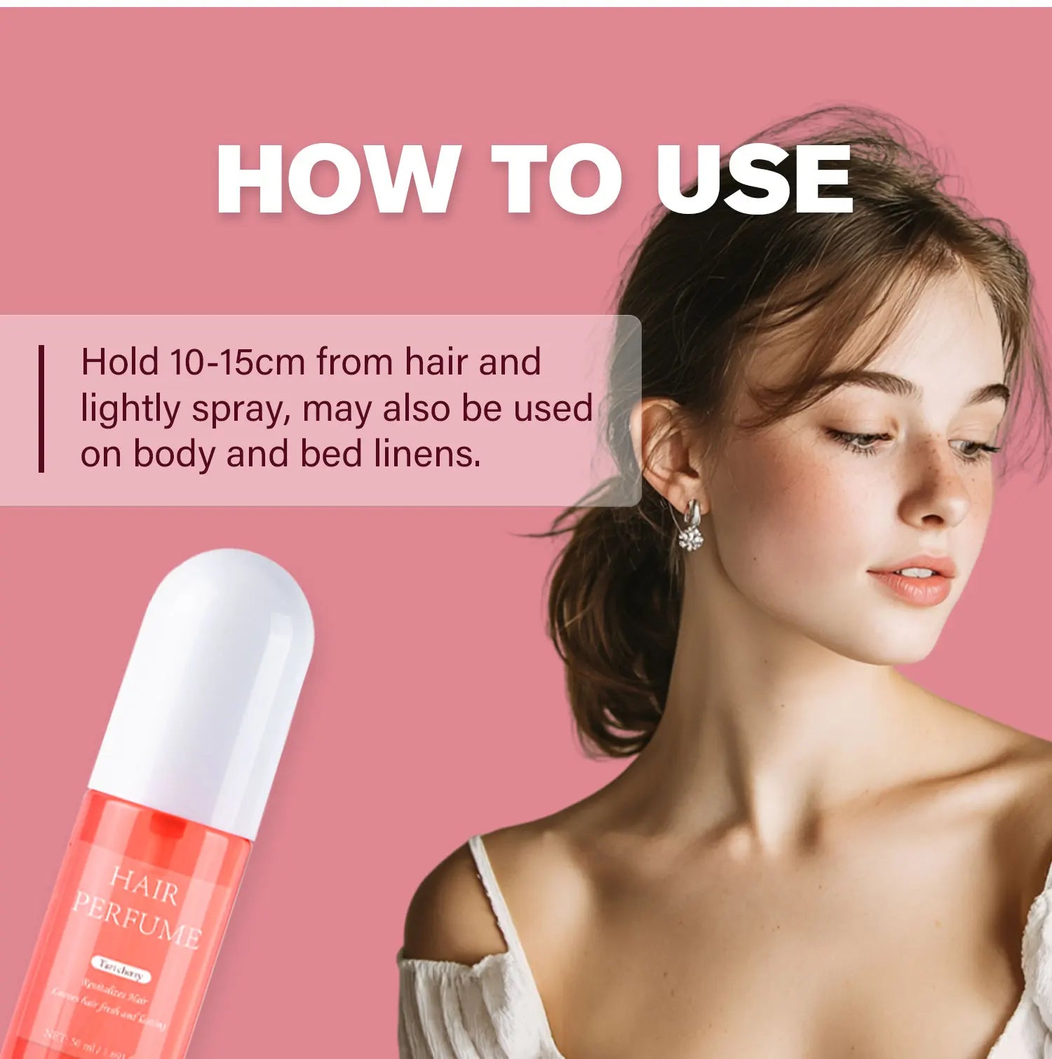50ML Tart Cherry Body Mist For Women Freshen Hair Body & Pillows Deodorant Spray Parfum Long-Lasting Fragrance Body Spray