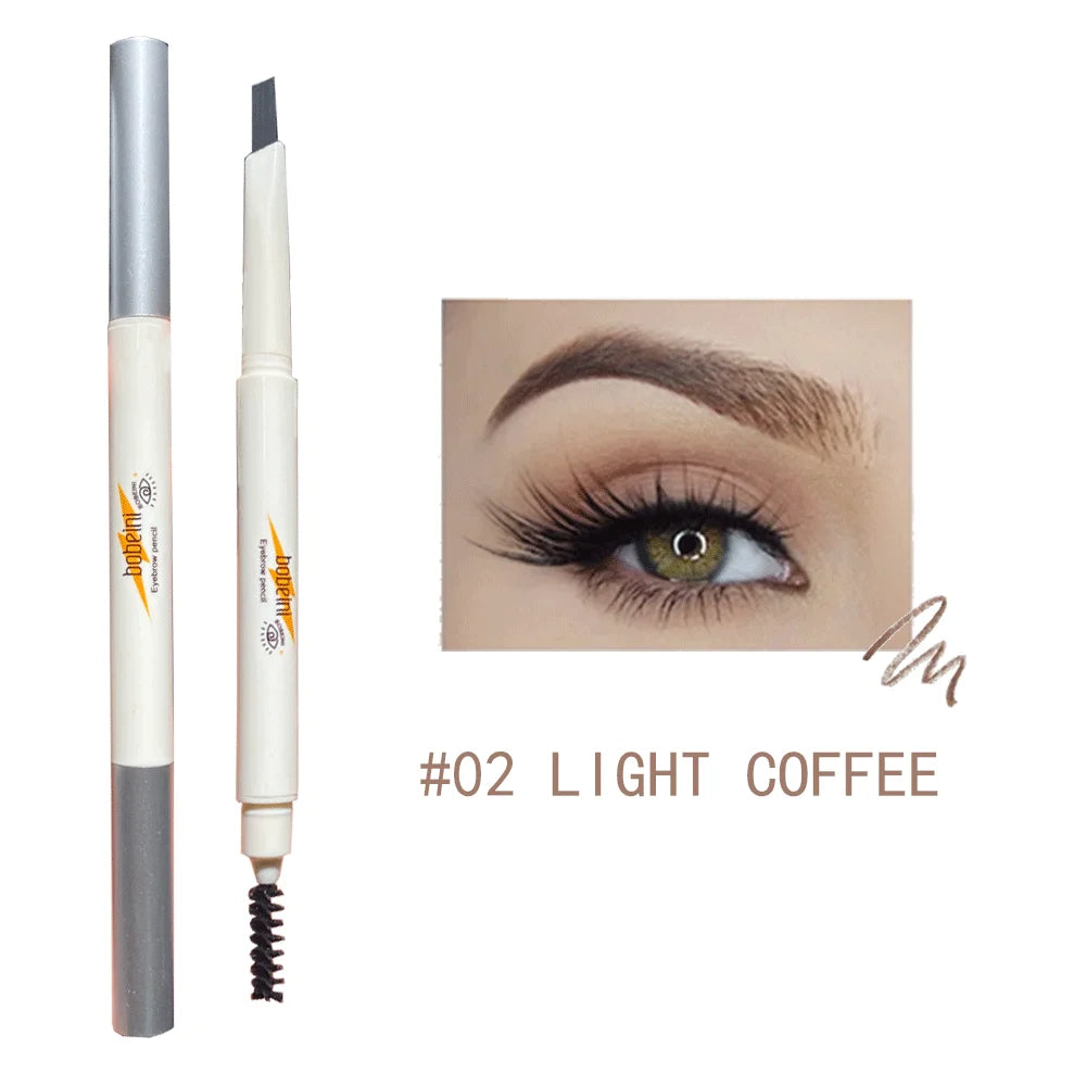Double-ended fine-tip eyebrow pencil, waterproof, sweat-proof, smudge-proof, non-fading, natural color eyebrow pencil