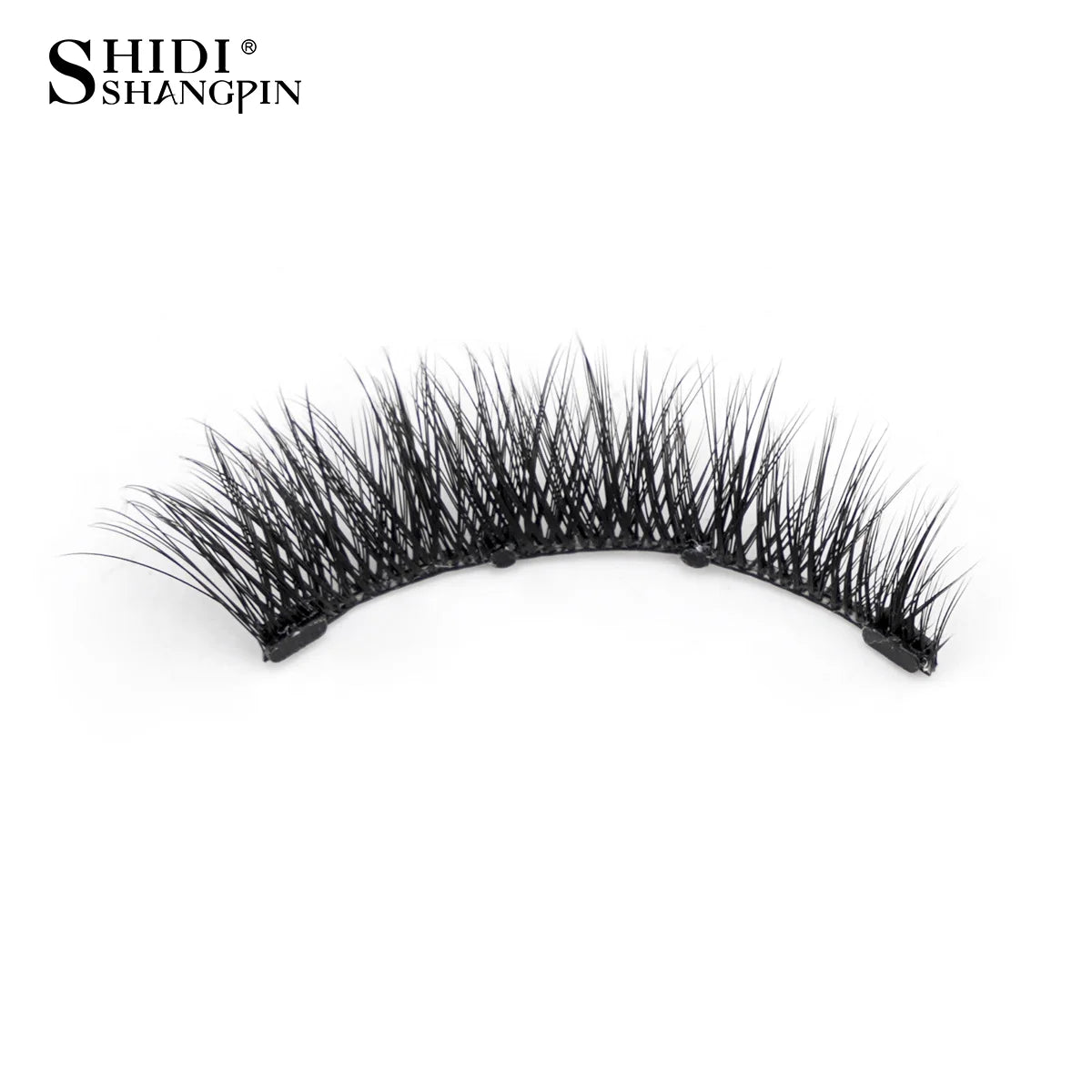 1 Pair Magnetic Lashes For Eye With Winged Ends Soft Reusable Magnetic Eyelashes Natural Look 3D False Lashes Makeup With Tool