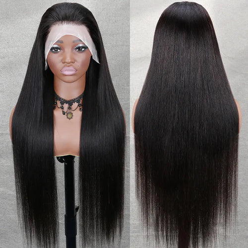 13x4 HD Lace Front Wigs Human Hair 180 Density Straight HD Lace Frontal Wigs Pre Plucked with Baby Hair Hairline