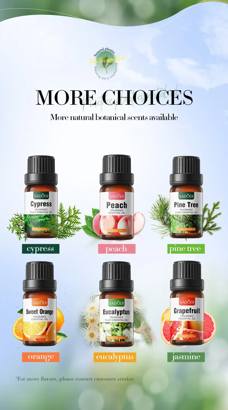 Organic Aromatherapy Essential Oils Pure Plant Oil Diffusers Humidifiers Hair Body Care Candle Making Lavender Chamomile