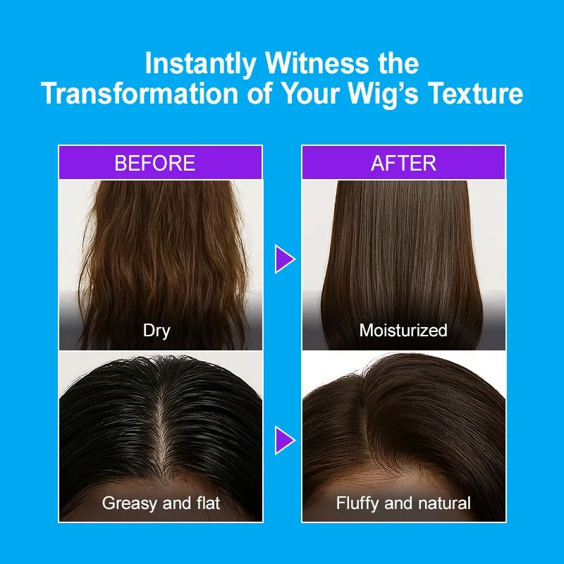 PURC Wig Leave-In Hair Conditioner Spray Moisturizing Keratin Smoothing Repair Frizz Damaged Hair Care 100ml/3.38 fl.oz