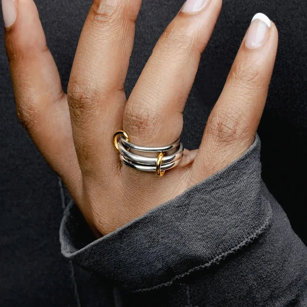 Elegant Minimalist Stackable Rings for Women Stainless Steel Perfect for Daily Commute, and Special Occasions, Everyday Rings