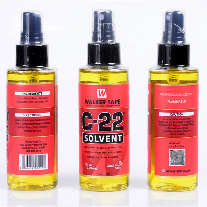 4 FL OZ 118ml Walker Tape C-22 Solvent Remover Great Cleaner For Scalp And Hair Systems Fast Acting on Most Tapes