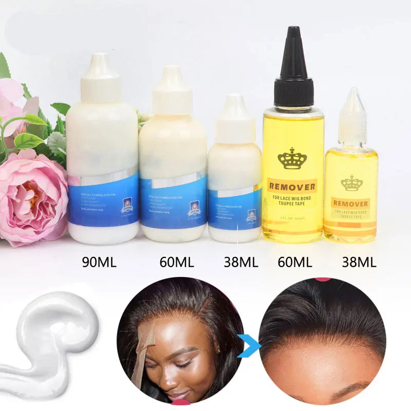 Lace Melting And Holding Glue 38ml 60ml 90ml Hair Adhesive Lace Wig Glue For Wigs Strong Hold Natural Finishing Hold Bond Glue
