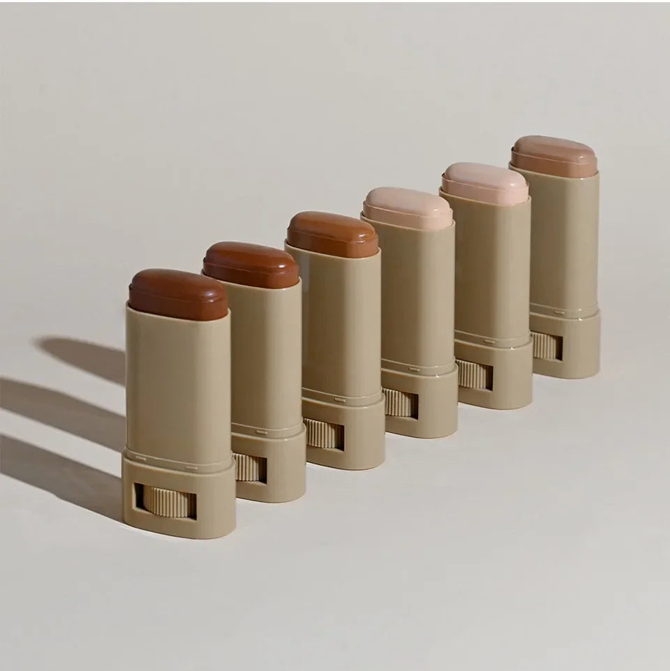 Foundation Stick Balm Skin Bronze Tint Eraser Foundation Stick Smooth Plumper Long-lasting Flawless Makeup Face Beauty Cosmetics