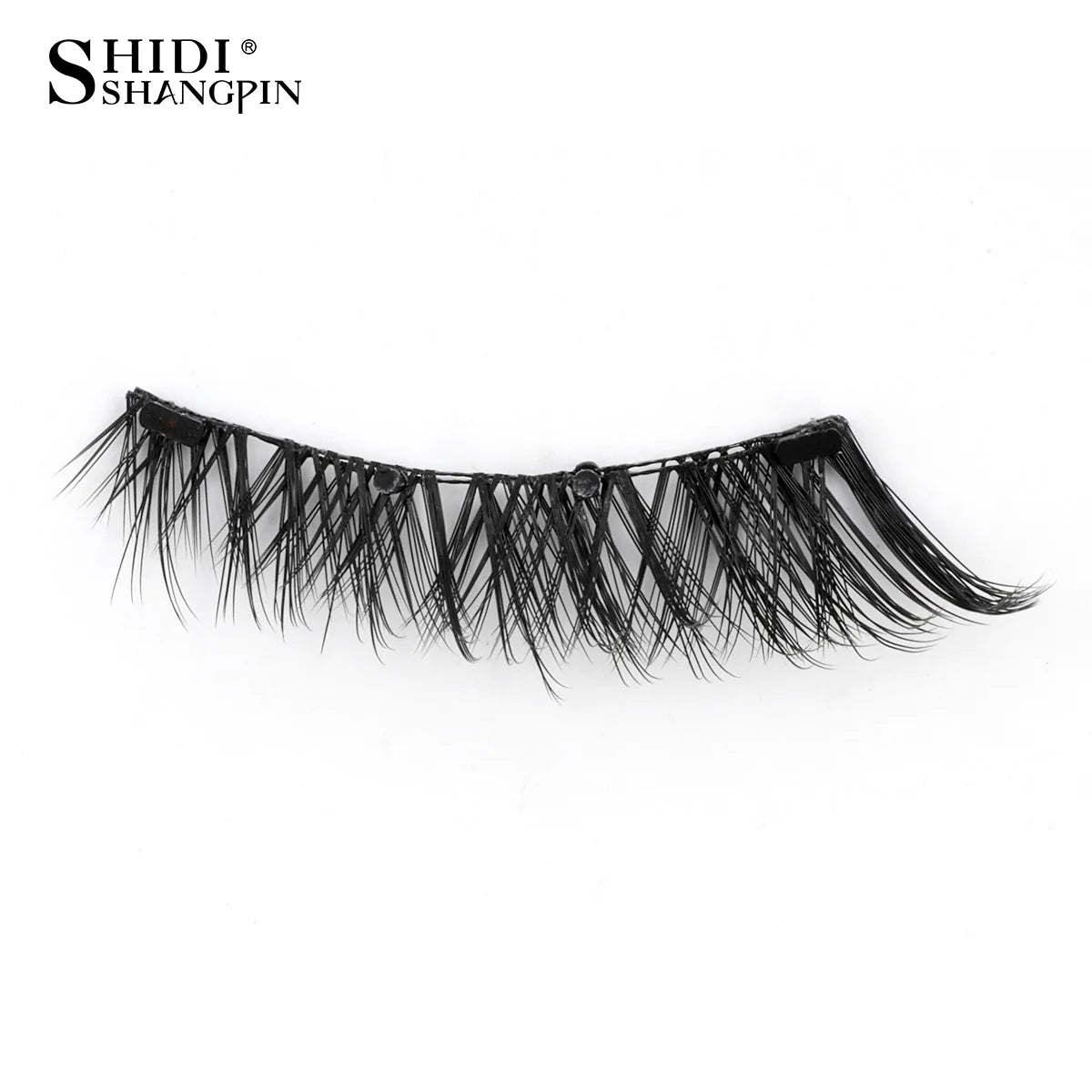 1 Pair Magnetic Lashes For Eye With Winged Ends Soft Reusable Magnetic Eyelashes Natural Look 3D False Lashes Makeup With Tool