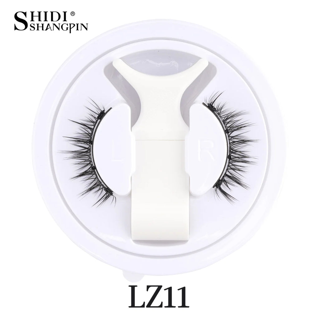 1 Pair Magnetic Lashes For Eye With Winged Ends Soft Reusable Magnetic Eyelashes Natural Look 3D False Lashes Makeup With Tool