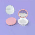 1 empty loose powder container with powder puff, plastic loose powder compact box, cosmetics, refillable powder puff box, loose