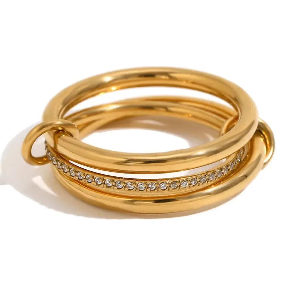 Elegant Minimalist Stackable Rings for Women Stainless Steel Perfect for Daily Commute, and Special Occasions, Everyday Rings