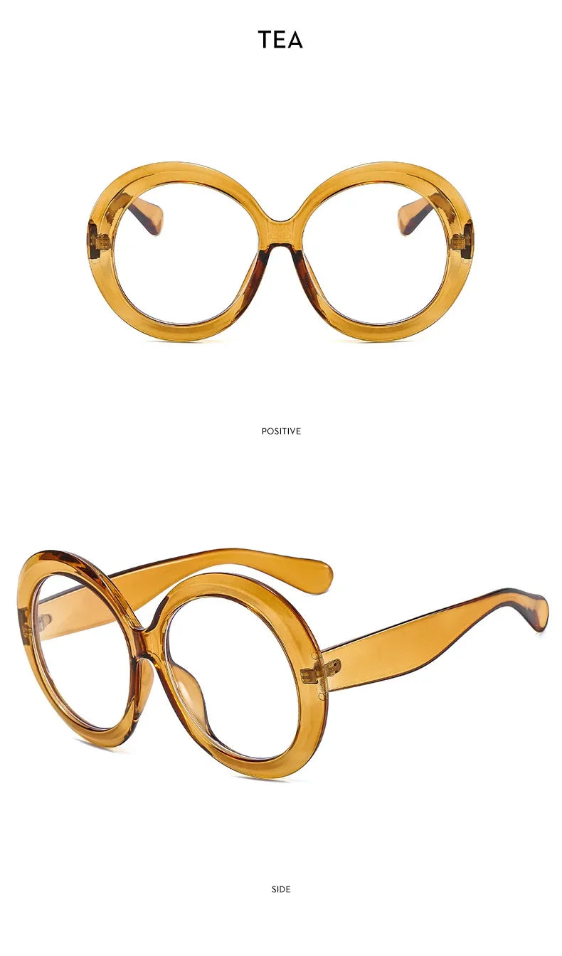 Oversized Round Sunglasses Women Men Luxury Brand Big Frame Sun Glasses Goggles Large Shades Unisex Riding Eyeglasses