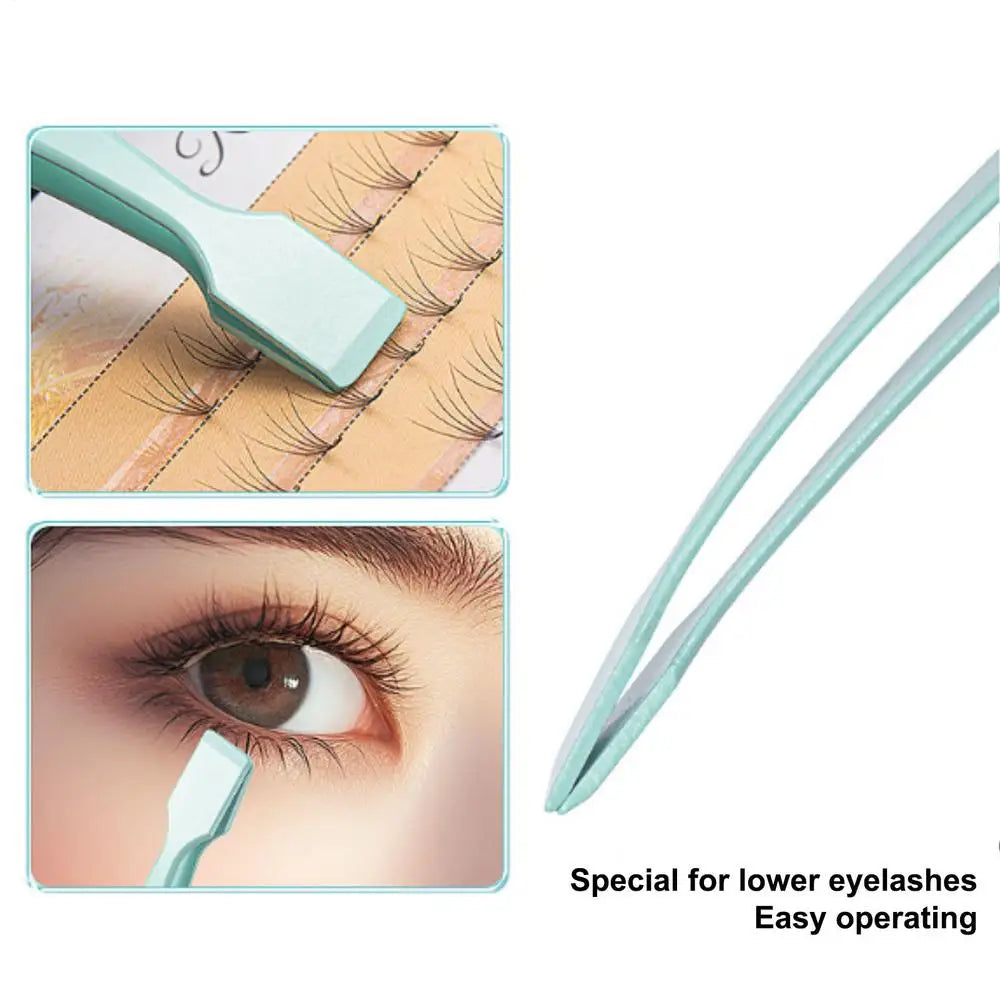 Lash Applicator Tool Eyelash Cluster Applicator Tweezers Non Slip Precise Professional Makeup Tool for Travel Salon Separating