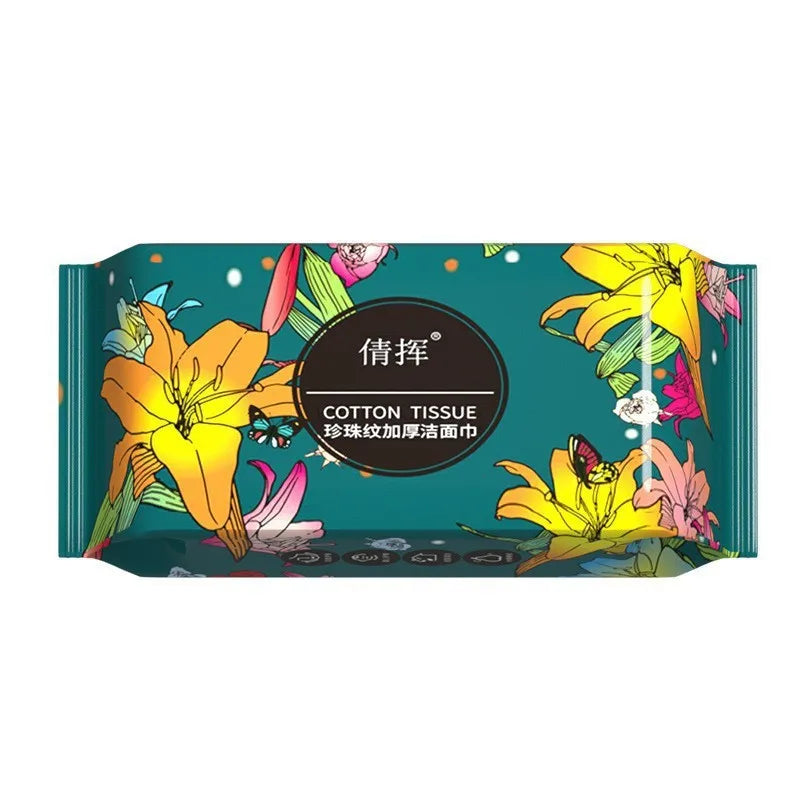 Disposable Cotton Facial Wipes Thickened Pull-Out Facial Cleansing Wipes Soft Cotton Wipes Baby & Household Face Wipes