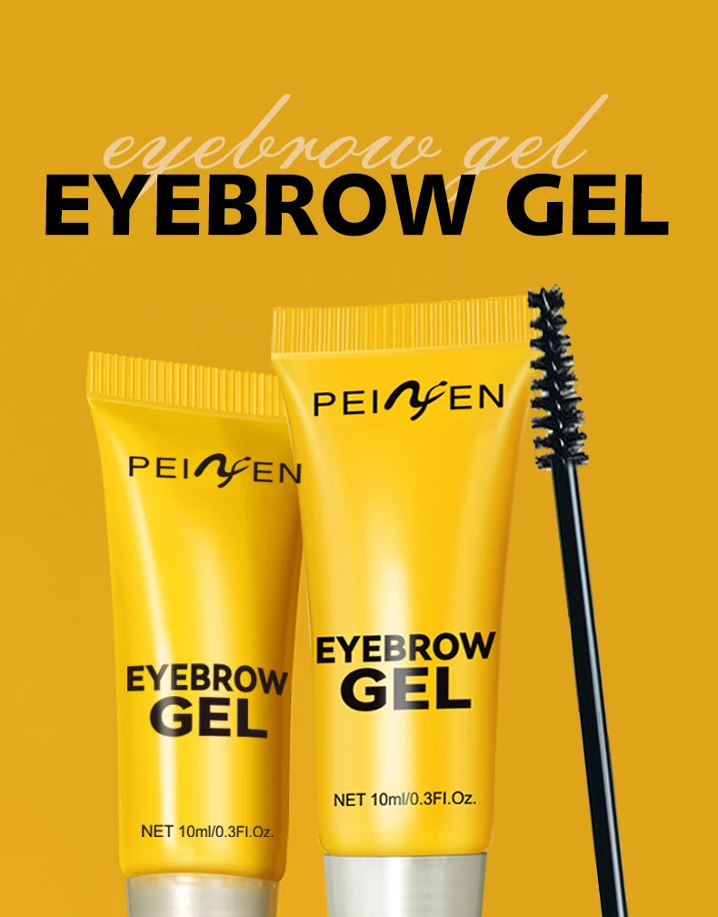 3D Eyebrow Gel with Brush Waterproof Quick-drying White Gel Eyebrow Cream Long-Lasting Natural Eyebrows Styling