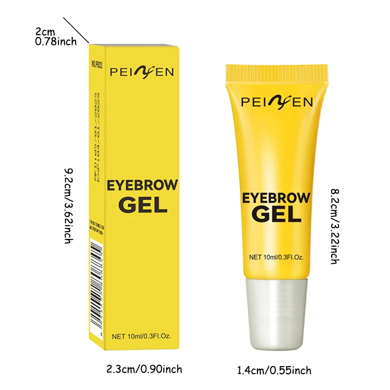 3D Eyebrow Gel with Brush Waterproof Quick-drying White Gel Eyebrow Cream Long-Lasting Natural Eyebrows Styling