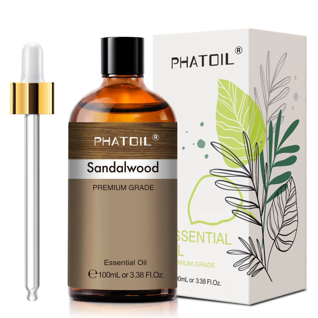PHATOIL Aromatherapy Essential Oil For Skin Care,Diffuser,Massage & Candle Making-100ml Lavender Cinnamon Eucalyptus Aroma Oils