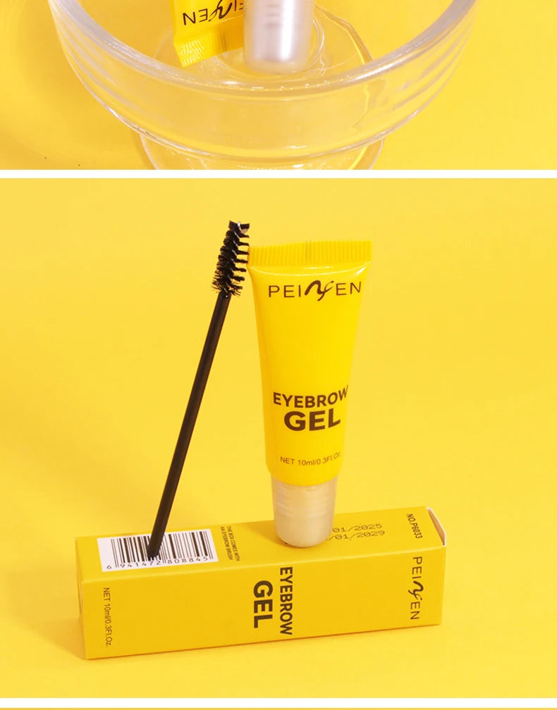 3D Eyebrow Gel with Brush Waterproof Quick-drying White Gel Eyebrow Cream Long-Lasting Natural Eyebrows Styling
