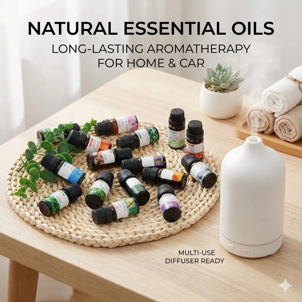 10ml Pure Natural Plant Essential Oil Aromatherapy Oil for Bedroom Bathroom Car Air Freshener Fragrance Oil Aromatic Oil