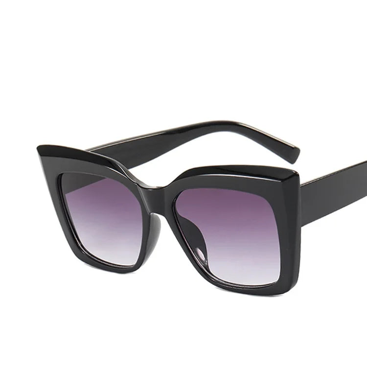 Cat's Eye Trendy Large Frame Sunglasses, Retro Fashion, Internet Celebrity Style, Natural Sunshade Sunglasses