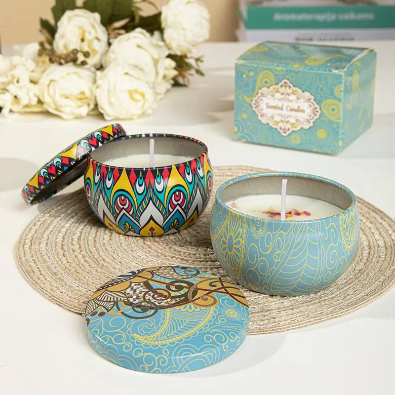 Scented Candles for Home Soy Wax Aromatherapy with Lavender Rose Jasmine etc. Plant Essential Oils & Dried Flowers Gifts