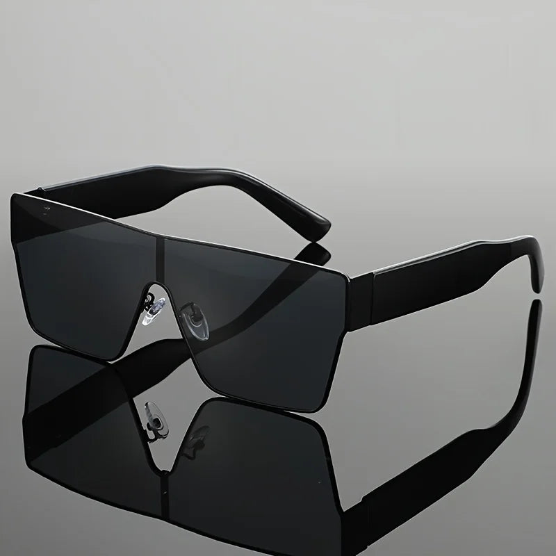 [Oversized Square Glasses] Men's & Women's Oversized Square Glasses - Large Metal Frame, -Tinted Lens,