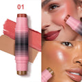 Blush and contour multi-purpose stick. Simplify your daily makeup routine. Each duo of powder blushes will enhance your look