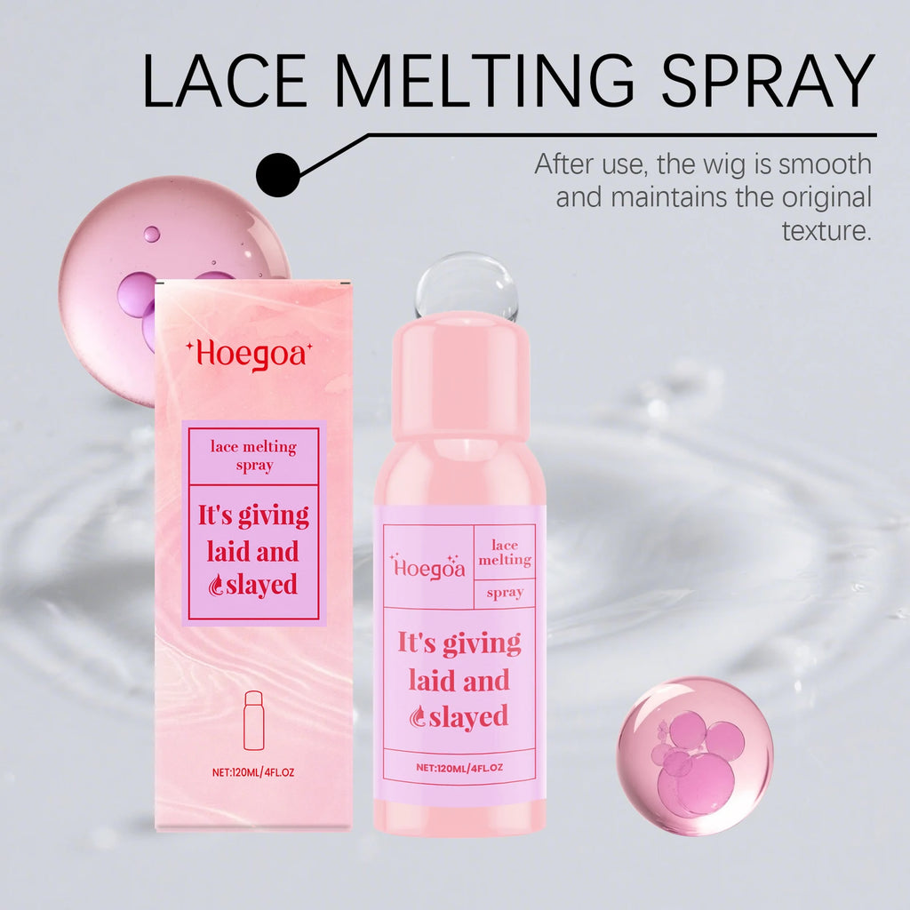 Wig Adhesive Spray Lace Melt  No sensation Invisible Hold Quick Dry Waterproof Wig Glue Spray Gentle Formula Easy Removal